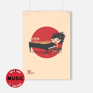 Hiromi Uehara tribute illustratie voor home decoratie, Glicée afdrukken.