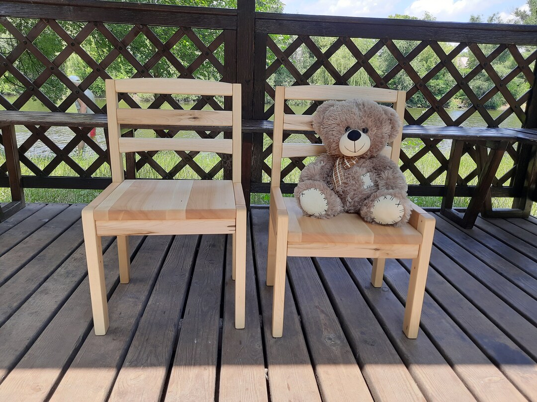 Child Wood Chair Kids Furniture Height Adjustable Wooden Chair Etsy