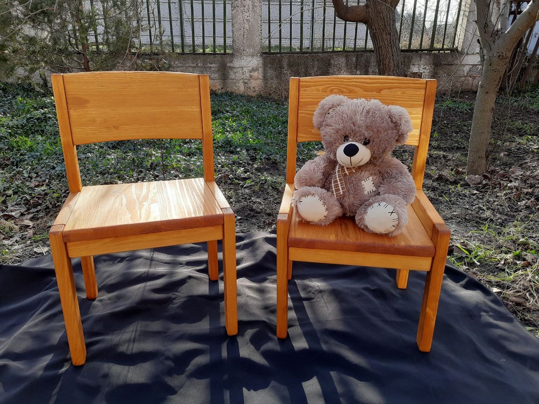 Child Wood Chair Kids Furniture Height Adjustable Wooden Chair Etsy