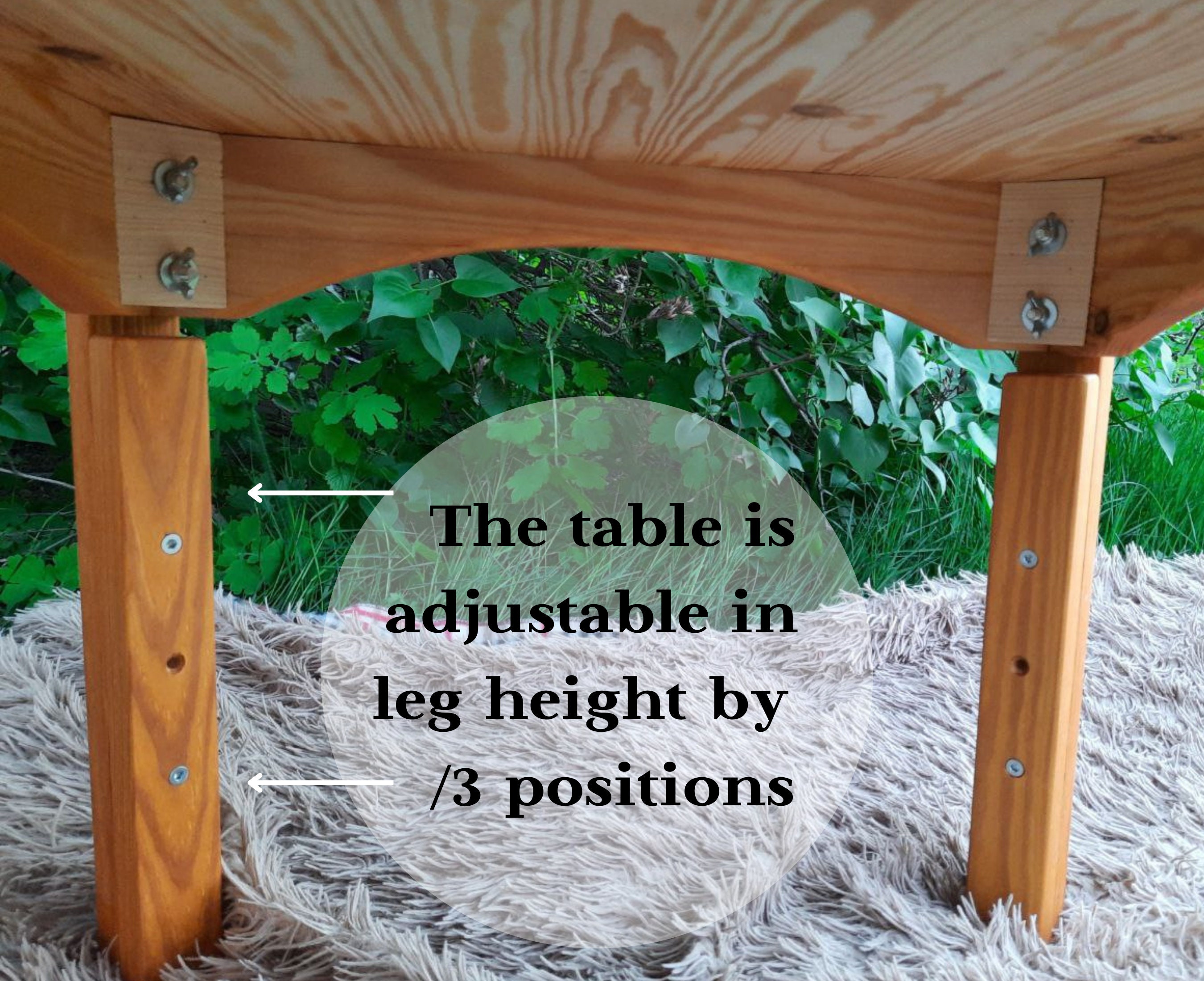 Wood Table and Chairs Set Kids Playroom Decor Adjustable Table Etsy