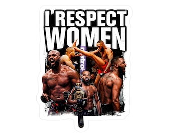 I Respect Women Kiss-Cut Vinyl Decal | MMA Fighters Collage Sticker