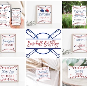 Baseball Birthday Party Bundle, Swing On Over, ANY Age, Softball, Allstar, ANY Age, Boy Baseball Theme, Batter Up, Rookie Of The Year, Signs
