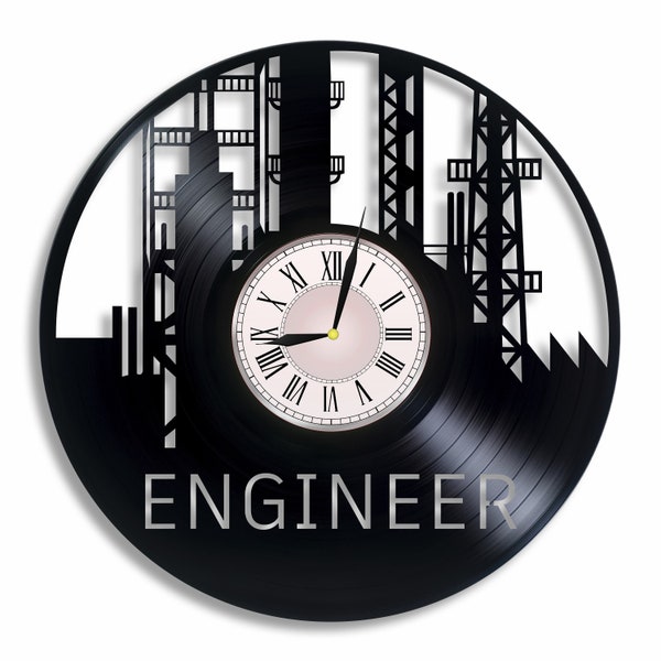 Engineer profession vinyl wall clock, Engineer art, Engineer gift for any occasion