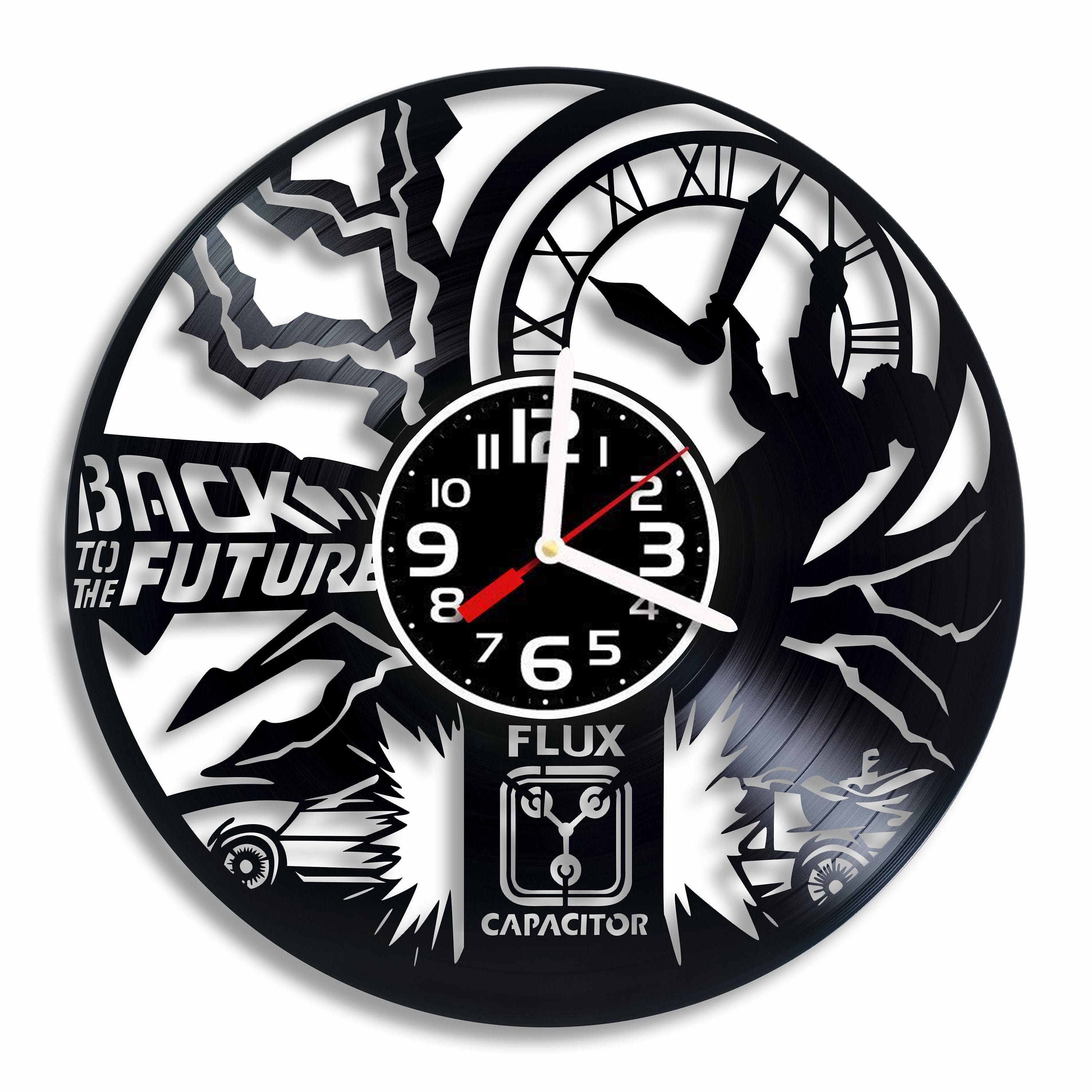 Back to the Future Vinyl Wall Clock Back to the Future Gift Etsy UK