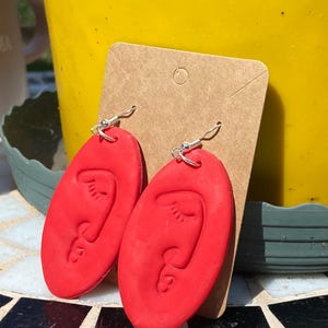Face Print Earrings - Sassy women earrings - Handmade gifts for her - Abstract earrings