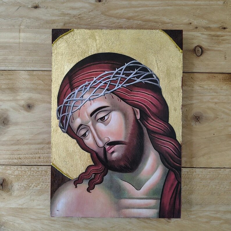 Jesus Christ Nimfios Icon, Handmade Wooden Greek Orthodox Icon ...