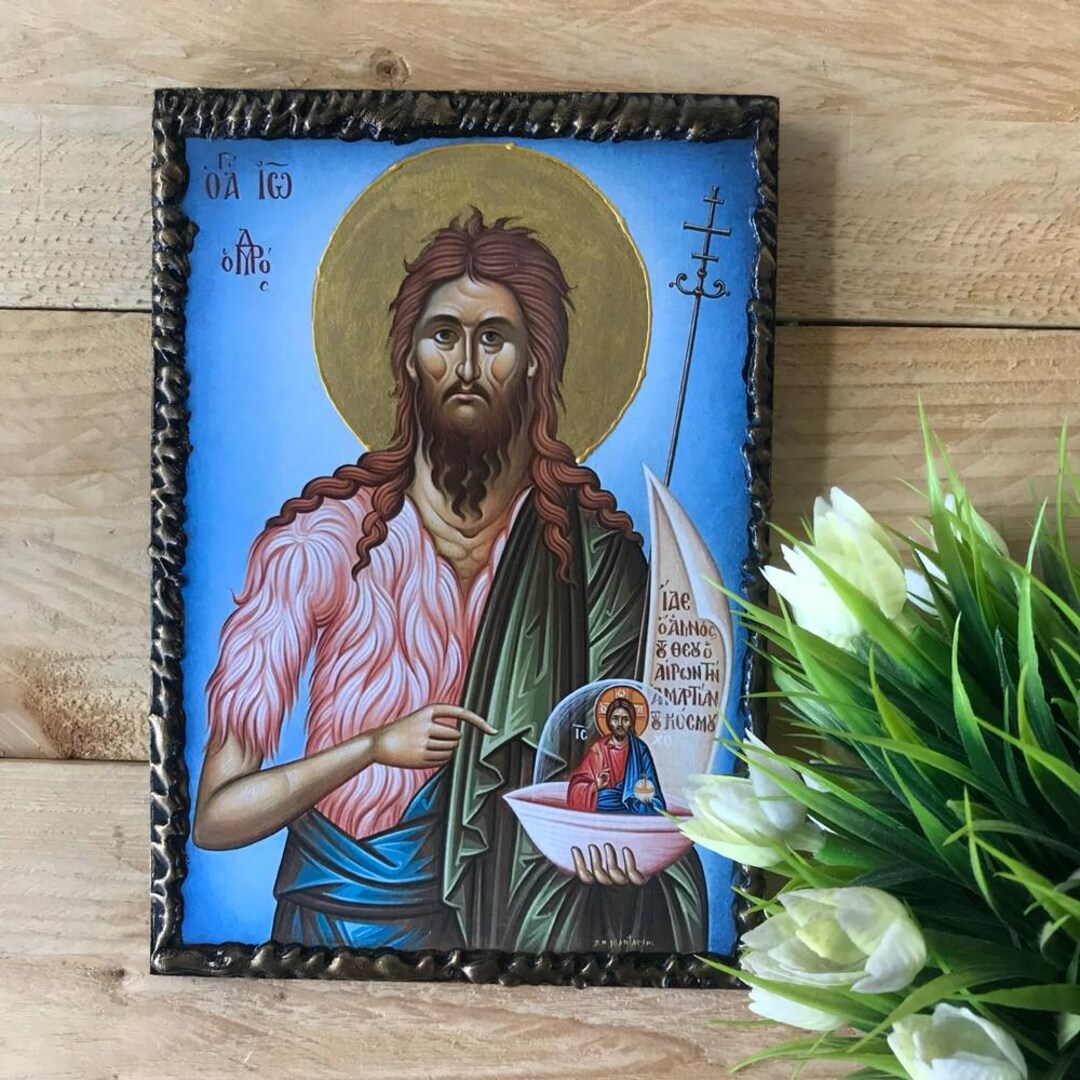 Handmade Saint John the Baptist Orthodox Icon, Christian Art - Etsy
