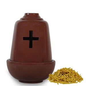 Ceramic Greek Orthodox Vigil Lamp with Cross Orthodox Home Decor Religious Lamp Oil Lamp Kantili Set With Wicks