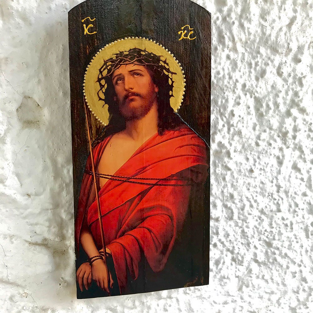 Jesus Christ Nimfios/ Greek Orthodox Icon/ Handmade Wooden Icon - Etsy