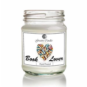Handmade Soy Wax Candle &quot;Booklover&quot; – Cozy Scented Candle for Book Lovers – Perfect Gift for Readers