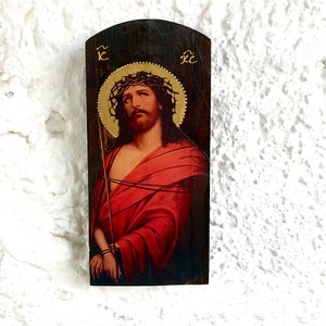 Jesus Christ Nimfios/ Greek Orthodox Icon/ Handmade Wooden Icon