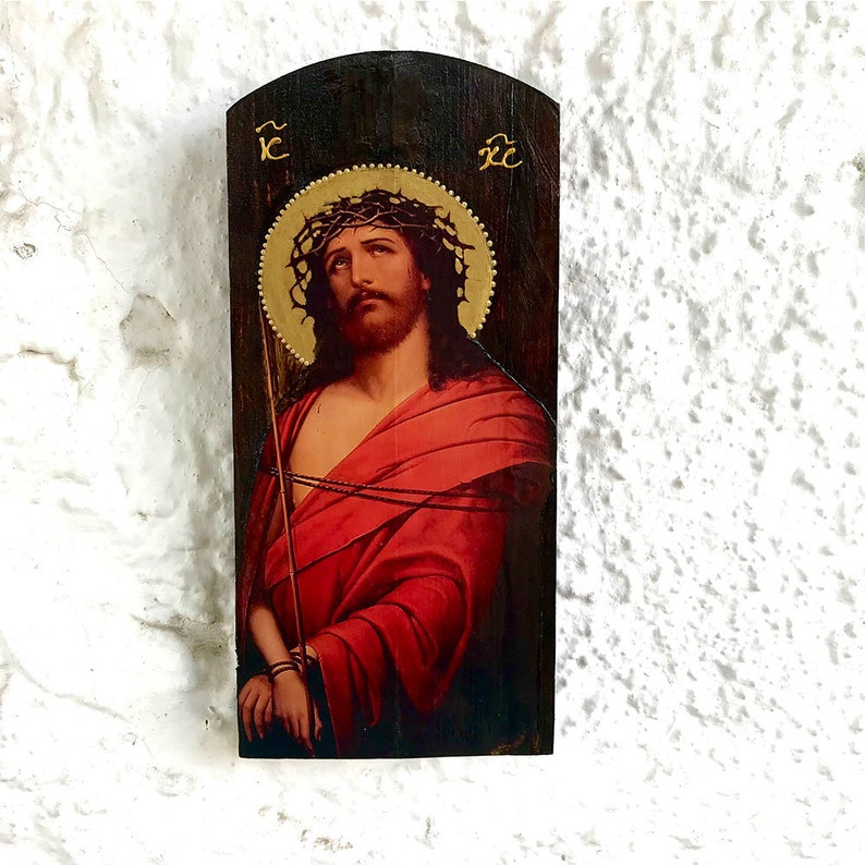 Jesus Christ Nimfios/ Greek Orthodox Icon/ Handmade Wooden Icon - Etsy