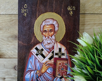 Saint Photios the Great Patriarch – Handmade Orthodox Christian Icon