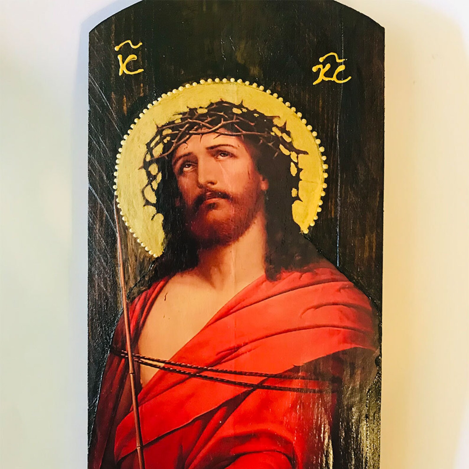 Jesus Christ Nimfios/ Greek Orthodox Icon/ Handmade Wooden Icon - Etsy
