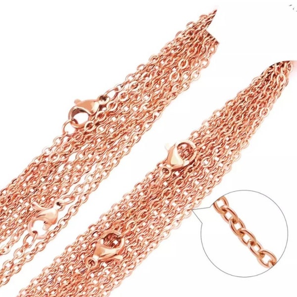 Collana varie misure color rame/oro rosa, abbinabile a crezioni in rame