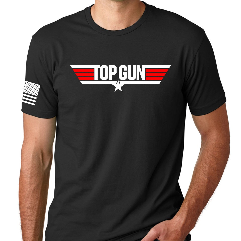 Top Gun Maverick Hard Deck Bar T-Shirt Men's - Official Movie Merch, Black Cotton Tee, Regular Fit (S-XXL)
