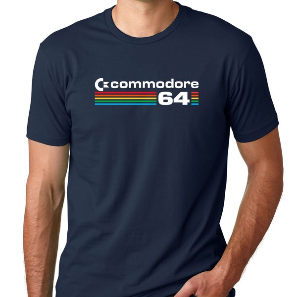 Commodore 64 Mens Retro 80's Computer Video Game , Gamer Top