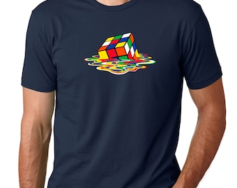 Melting Rubik's Cube T-Shirt The Big Bang Theory Sheldon Cooper