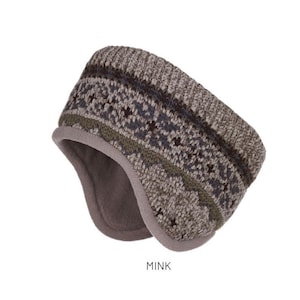 Winter Headbands for Men Women Unisex Wool, Ear Warmers for Ski or for Walks Knitted with Thick Fleece Lined, Cold Weather Warm Ear Muffs