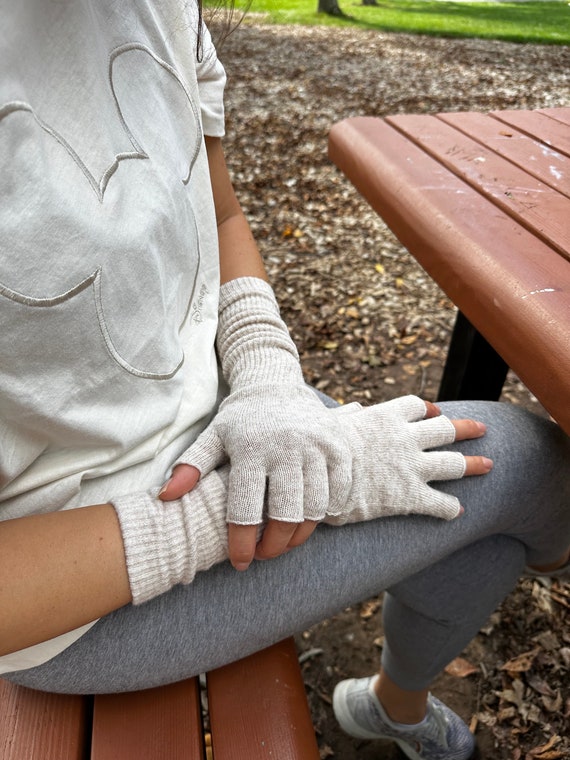 Toddler Winter Gloves - Knitted Acrylic With Fleece Lining For 1-3 Year Olds, Elk Design With String