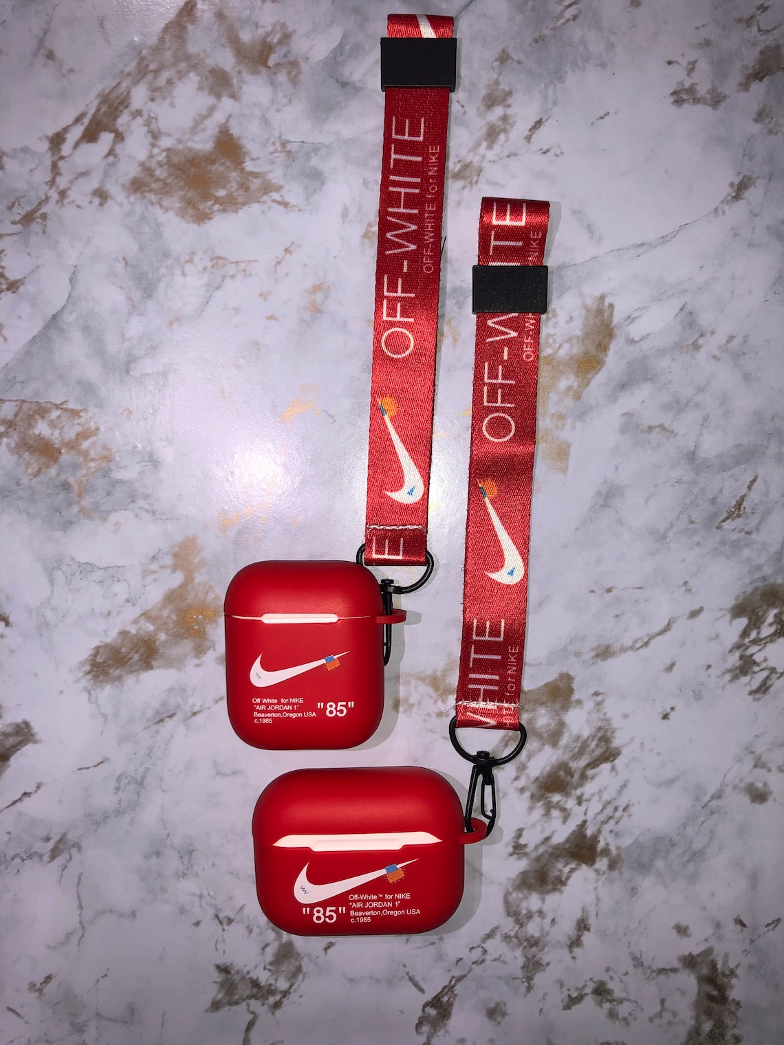 Nike Off-White AirPods Case with Lanyard For AirPods Gen 1 2 | Etsy