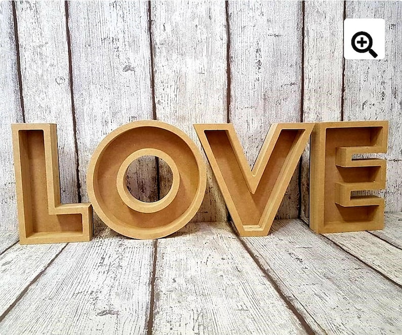 Decorative Fillable Wooden Letters