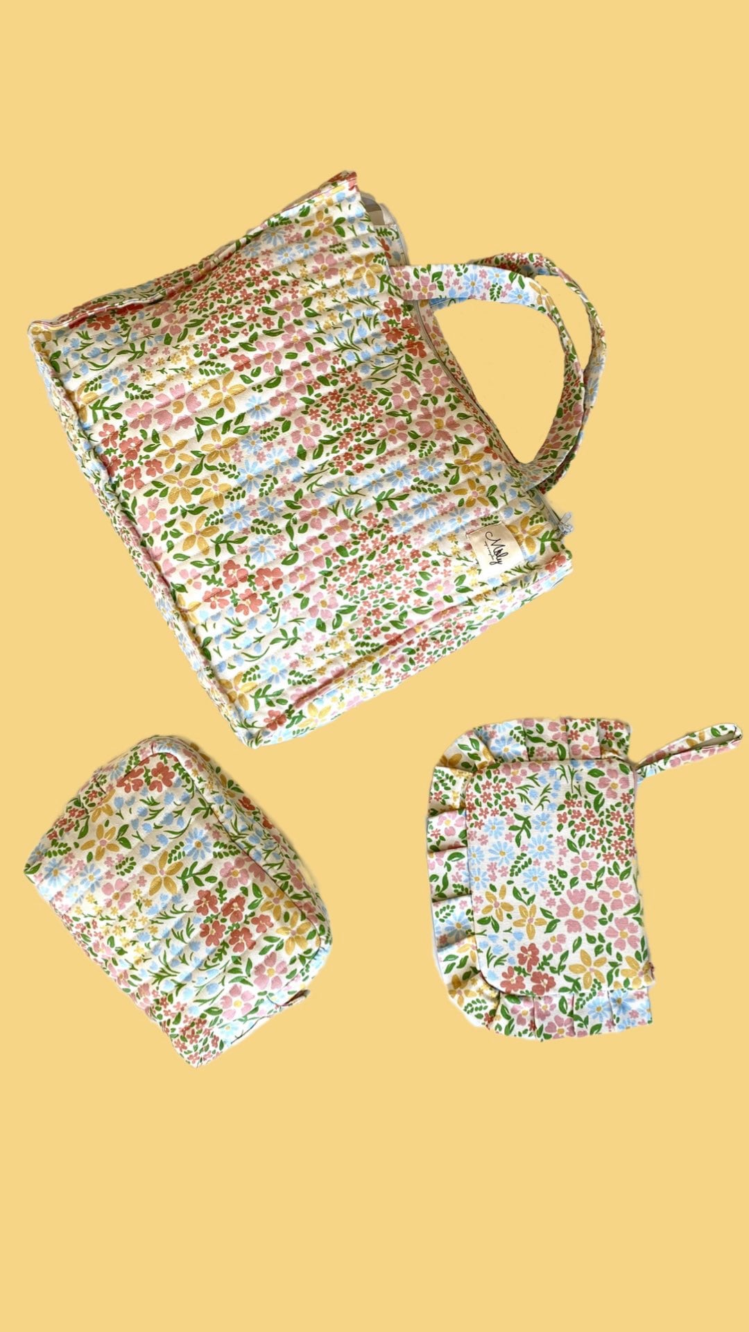 Fluff Bloom Quilted Tote Bag NCU0NXD706