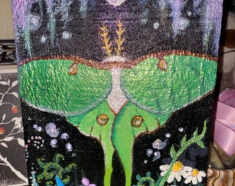 Luna Moth Painting