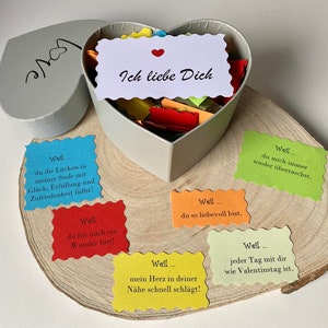 Geschenkideen | 50 Gründe warum ich dich liebe | Herzform | Handmade | Geburtstag