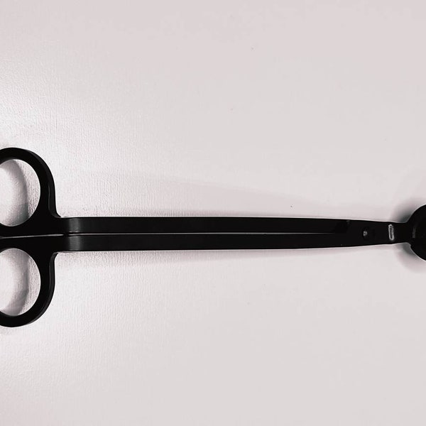 Wick trimmer (black matte), metal scissor, trimming candles, matte black color,candle wick trimmer,Stainless Steel Wick Trimmer - Etched