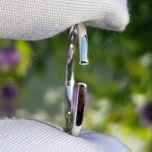 Plain Customized Open Wedding Band, 14K Solid Gold Wedding Ring, Simple Stacking Thin Engagement Ring, Delicate Cuff open Midi Ring gift