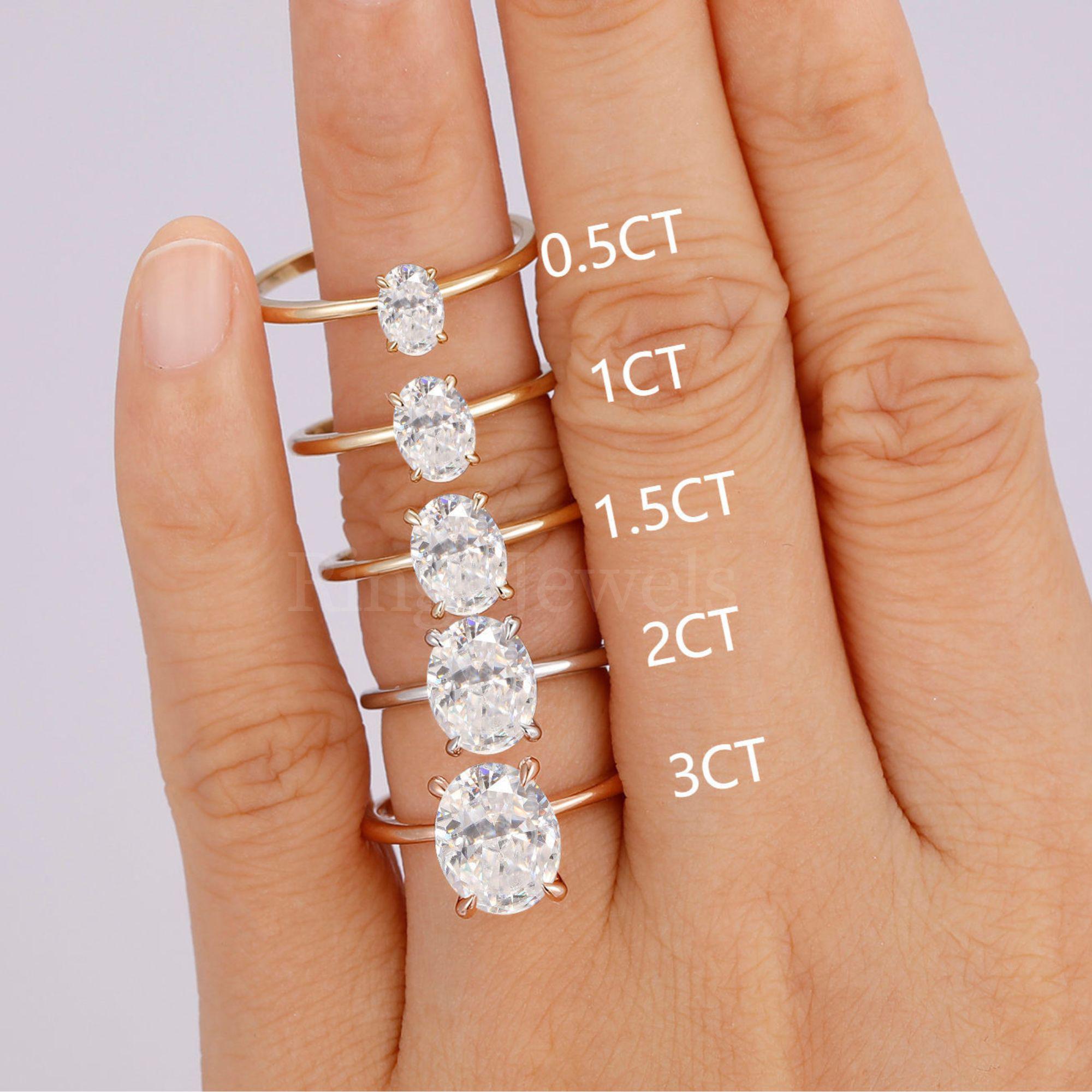 One Carat Oval Diamond Engagement Ring