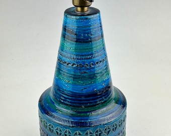 BITOSSI Rimini Blue large size lamp base, 26cm. Mid-century. Needs re-wiring.