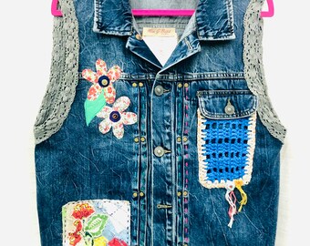GILET JEAN FATTO A MANO