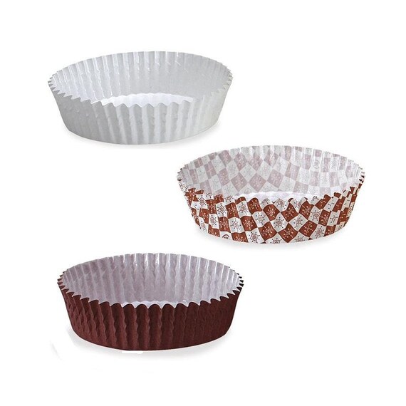 4 Ruffled Baking Cup Set Paper Bakeware Etsy