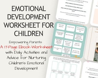 Emotional Development for Kids, Parenting Aid, Child Emotional Growth, Interactive Ebook-Worksheet,  Ebook-Worksheet for Parents,