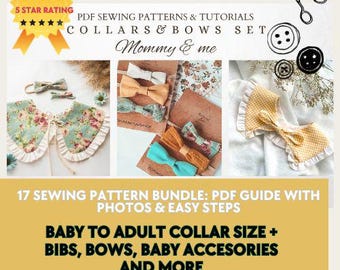 17 Baby Sewing Patterns Bundle – Beginner Friendly, Easy PDF Patterns for Baby Clothes & Accessories, Instant Digital Download