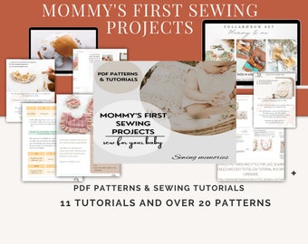 17 PATTERNS, Bundle patterns, beautiful collection of bibs, collars, hair bows, headbands, baby romper, newborn beanie