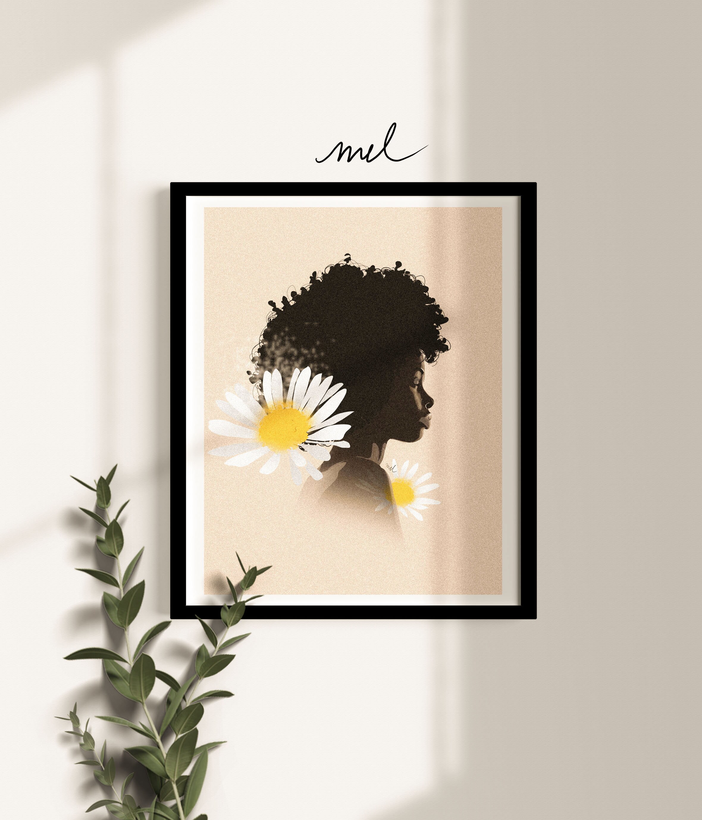 Affiche Poster Paquerette Femme Fleur