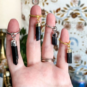 Black Tourmaline Pet Collar Charm Cat Collar Dog Collar Charm Crystal Jewelry Dog ID Tag Pet Crystals Protection Crystals Pet Jewelry