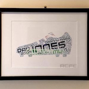Personalised print for football lover, ideal lockdown/birthday gift