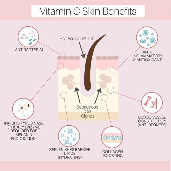 Vitamin C Skin Benefits Canva Template Etsy
