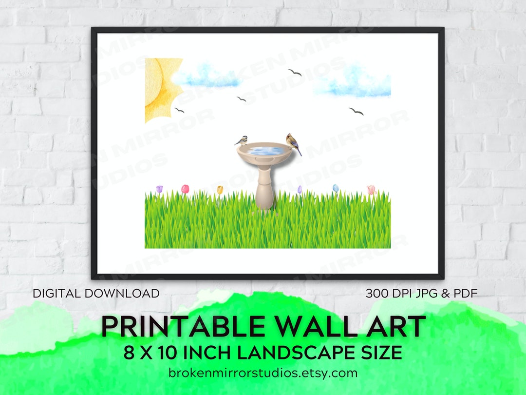 Digital Printable Wall Art Nature Wall Art Birds Wall Art Spring Wall