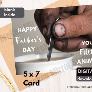 Biglietto per la festa del papà meccanico / Biglietto per la festa del papà amante dell'auto / Biglietto Scimmia grassa / Biglietto per la festa del papà divertente / Biglietto d'auguri divertente / Biglietto commedia