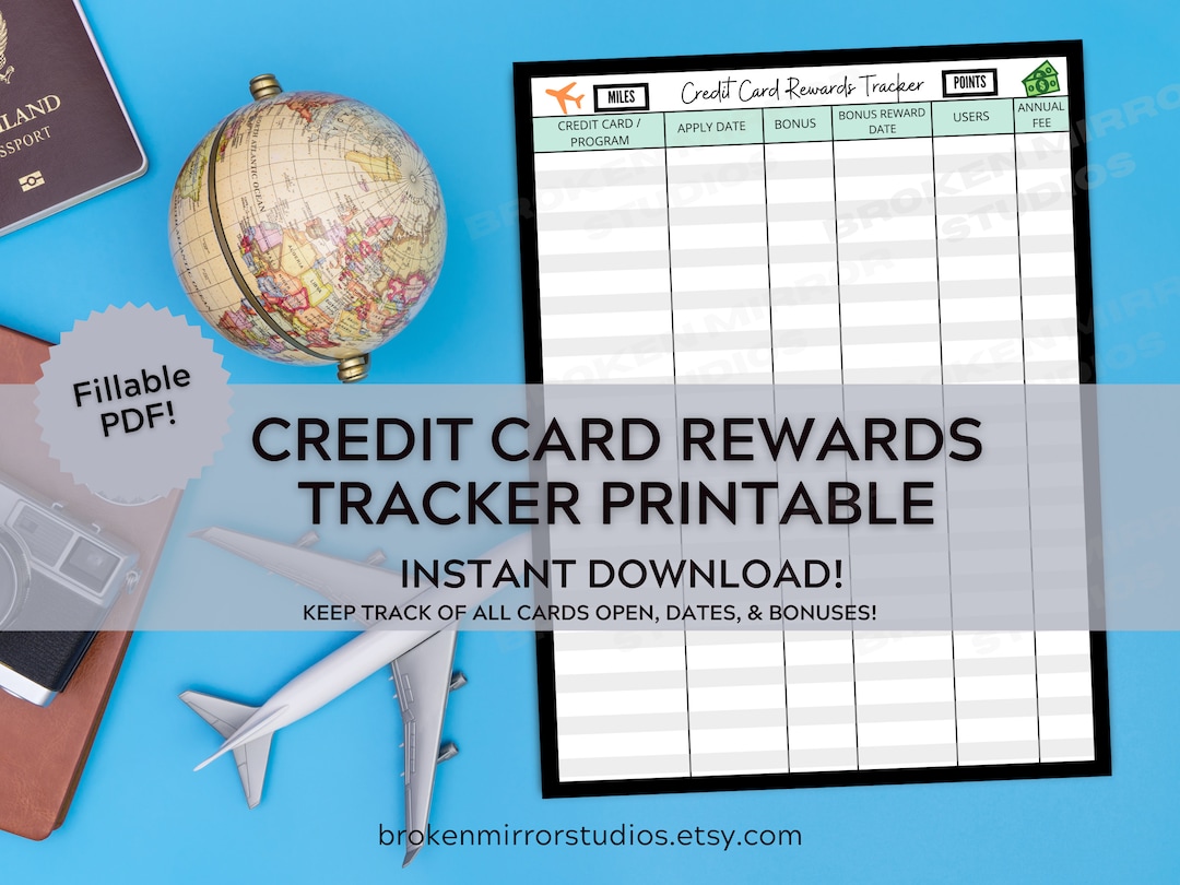 Credit Card Rewards Tracker Airlines Miles Tracker Points Tracker