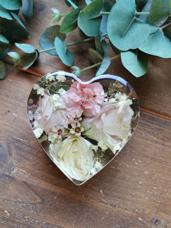10cm Resin Heart Flower Preservation, Wedding Bouquet Flowers