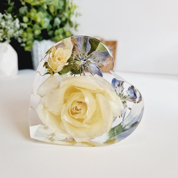 10cm Resin Heart Flower Preservation, Wedding Bouquet Flowers