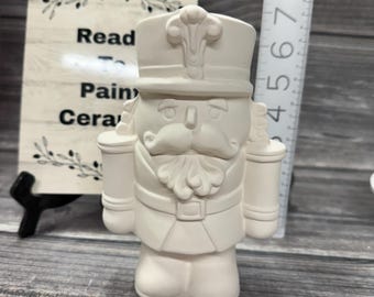 Ready to Paint Ceramic Small  Gare Nutcracker 6”Tall