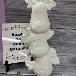 Ready to Paint Medium Pumpkin Stack for Halloween 14" Tall