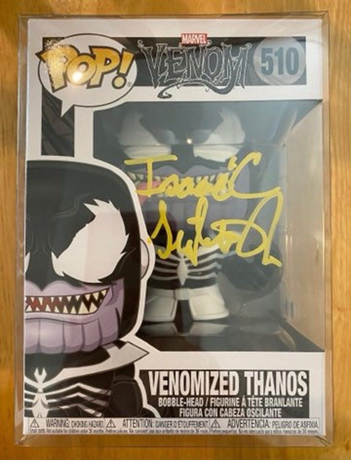 Venomized thanos 510 Funko pop Signed Isaac Singleton COA | Etsy